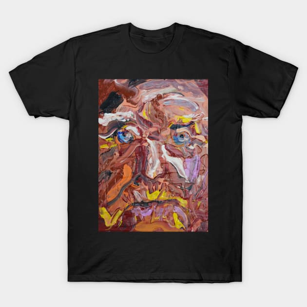 Abstract Expressionist Old Man Face 414 T-Shirt by artsale